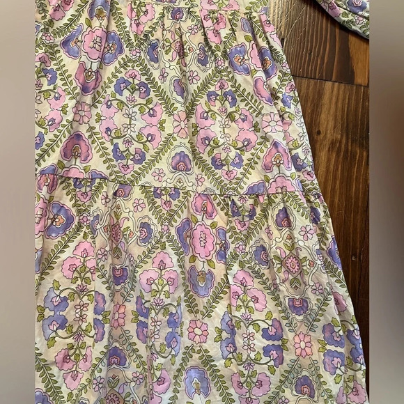 OLIVACEOUS Freya Floral Collared Tiered Dress in Lavender Multi Floral - Picture 8 of 12